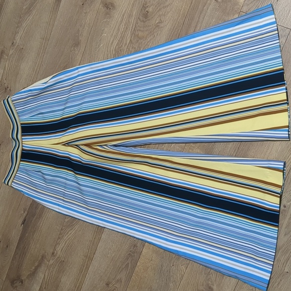 Lena Gabrielle Pants - Lena Gabrielle Multi Color Striped Belted Wide Leg Pants size 4